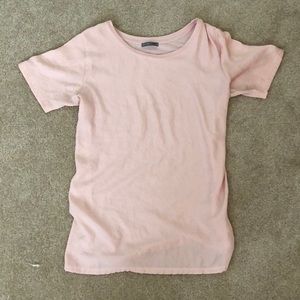 light pink silk tee